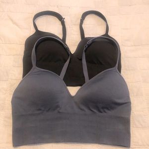 2 Sportsbras, built in padding, extremely comfortable, slate blue and black